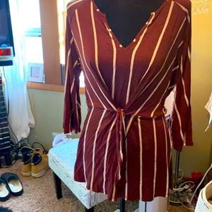 Half sleeve strip shirt